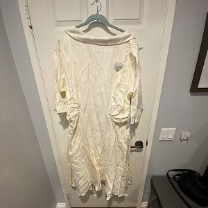 Ivory Brocade Wedding Swing Dress